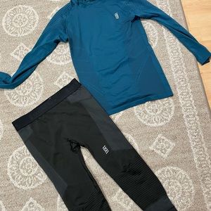 Skin compression top with bottoms